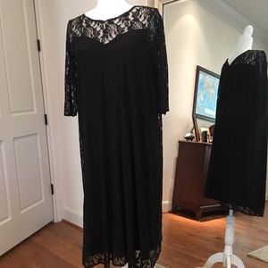 Black Lace Evening Dress